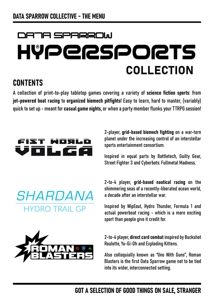 Data Sparrow Hypersports Collection